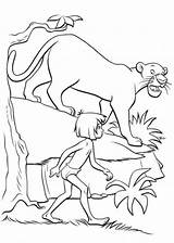 Dschungelbuch Ausmalbild Mowgli Baghira sketch template