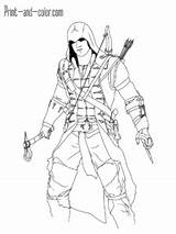 Creed Coloring Pages Color Assassin Printable Ezio Print Sketch Odyssey Connor Drawing Character Choose Board Template sketch template
