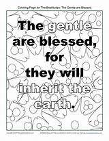 Beatitudes Blessed Peacemakers Gentleness Printables Sundayschoolzone sketch template
