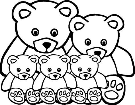 family  bears family coloring page coloring home