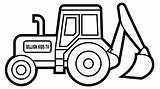 Digger Colouring Excavator Clipart Tractor Backhoe Tonka Malvorlagen Bagger sketch template