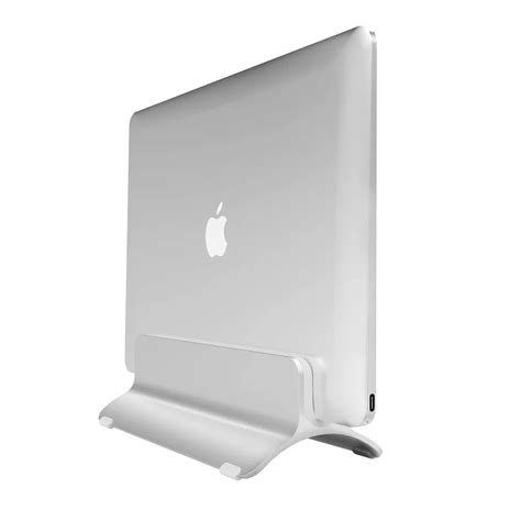 aluminum vertical laptop stand adjustable desktop holder erected space saving stand  apple