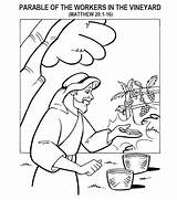 Parable Vineyard Workers Parables Parabola Tenants Seed Weeds Christianity Pecorella Smarrita Sermons4kids Bibbia sketch template