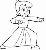 Bheem Coloring Chhota Pages Printable Characters sketch template