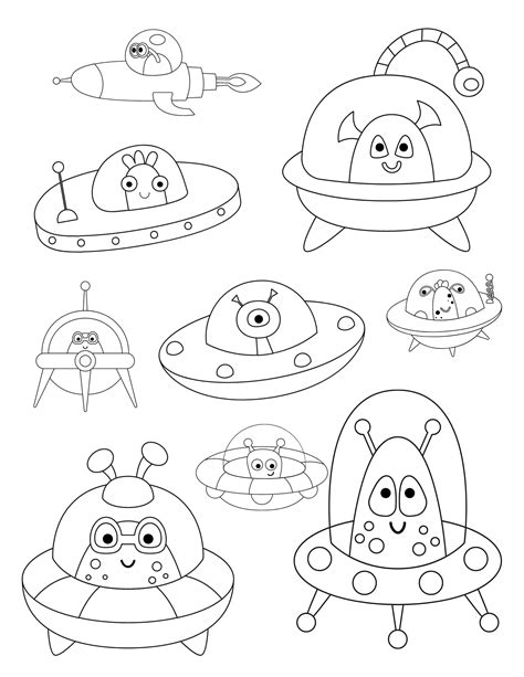 printable alien coloring pages  kids  adults