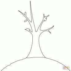 bare trees coloring pages  printable pictures tree coloring