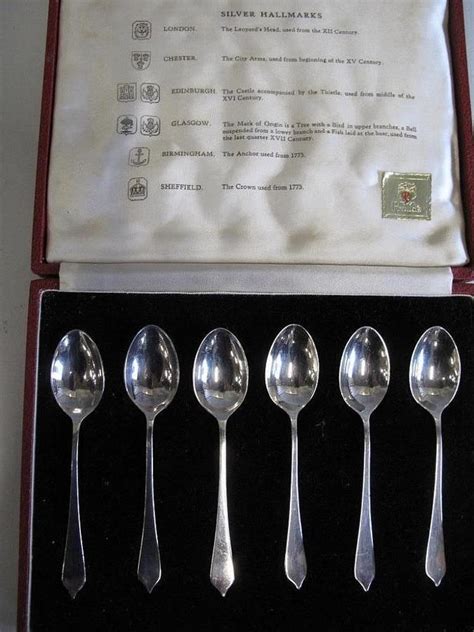 set of sterling silver hallmarks teaspoons retailed by
