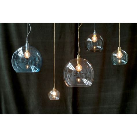 Traditional Large Hanging Globe Light In Clear Glass