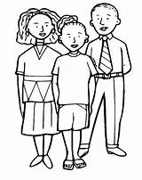 Coloring People Family sketch template
