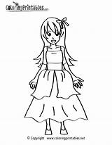 Coloring Dress Pages Girls Girl Printable Colouring Color Dresses Worksheets Sheets Cartoon Printables Cute Drawing Thank Please Coloringprintables Clothes Books sketch template