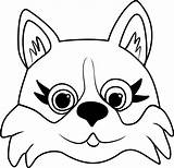 Corgi Coloring Face Puppy Printable Pages Cartoon Drawing Dog Template Getdrawings Animals Categories sketch template