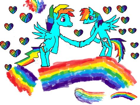 Rainbow Dash And Rainbow Blitz Love Rainbow By