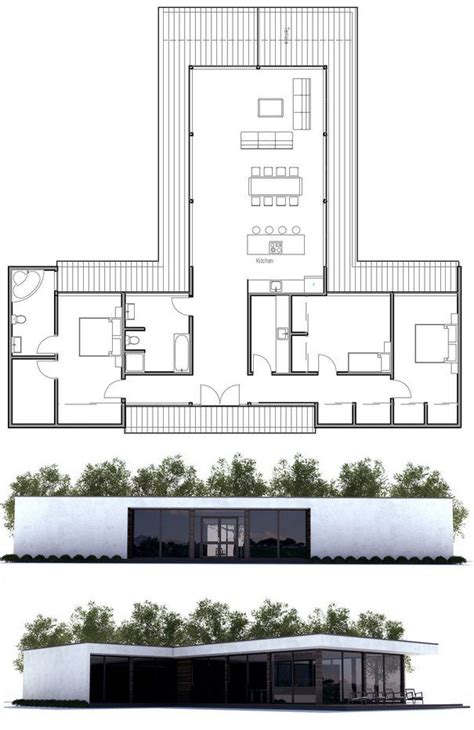 shaped houses plans images  pinterest modern houses contemporary architecture