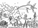 Drawing Dinosaur Coloring Sea Ocean Pages Kids Ecosystem Color Children Printable Reptile Diagram Marine Reptiles Fish Drawings Under Getdrawings Devonian sketch template