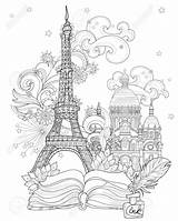 Eiffel Stylized sketch template