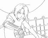 Edward Elric Coloring Pages Getcolorings Lineart sketch template