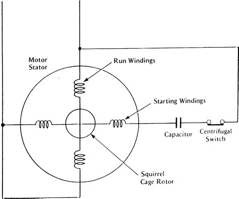 diagram wiring diagram  single phase motor  capacitor mydiagramonline