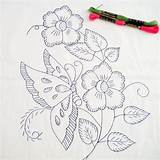 Bordar Calcar Bordados Patrones Mano Butterfly Diseños Mão Riscos Risco Telas Flor Needlework Moldes Plantillas sketch template