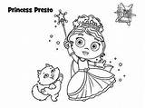 Princess Coloring Presto Wand Magic Using Her Superwhy sketch template
