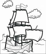 Mayflower Ship Coloring Getcolorings Printable Pages sketch template