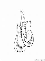 Boxing Gloves Coloring Pages Glove Drawing Hanging Getcolorings Getdrawings sketch template