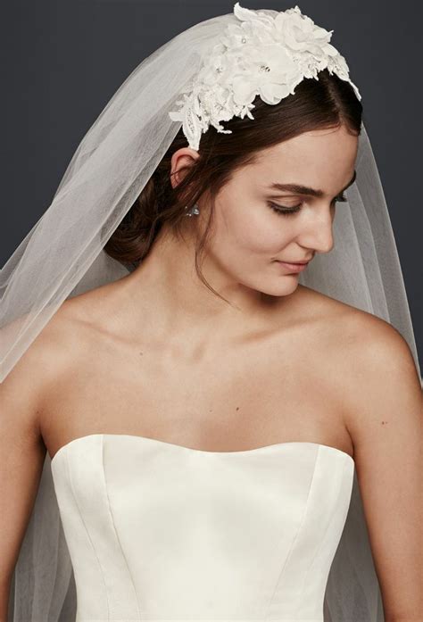 cathedral length bridal veil  lace embellished headpiececap