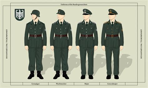 west german federal border guard uniforms  tygkompaniet  deviantart