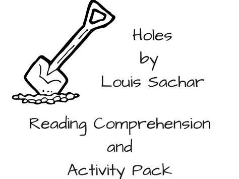 holes reading comprehension  activity pack teaching resources