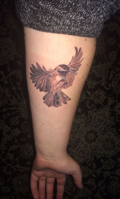 chickadee tattoo  jamie williams  artistic inklings chickadee tattoo sweet tattoos top