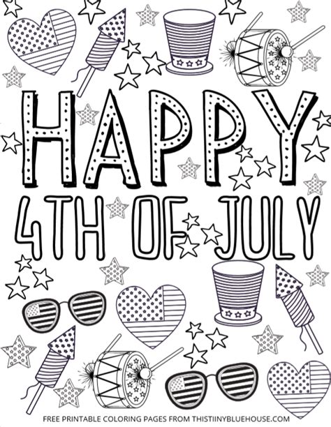 cute   july coloring pages