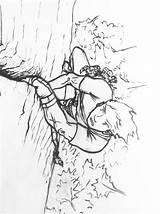 Rock Climbing Drawing Climber Getdrawings sketch template
