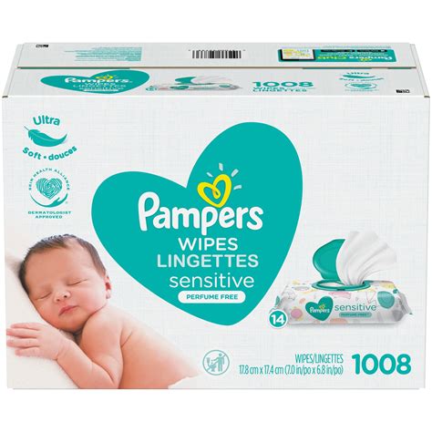 pampers baby wipes sensitive perfume   pop top packs  count