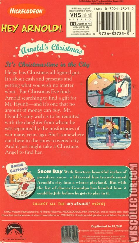 hey arnold arnolds christmas vhscollectorcom