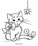 Coloring Kitten Pages Cat Kittens Color Baby Printable Print Spider Cats Colouring Number Sheets Raisingourkids Popular Kids Gif Christmas Library sketch template