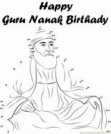 Guru Nanak Dev Jayanti Pages Coloring Worksheet Kids Dots Connect Dot Template sketch template
