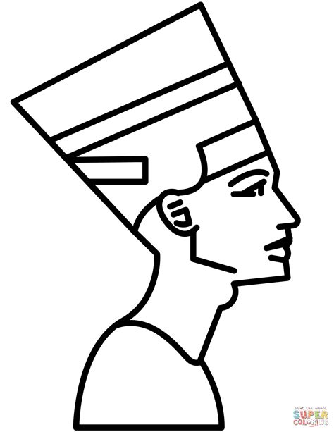 nefertiti coloring page  printable coloring pages