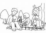 Picnic Family Coloring Pages Parent Drawing Printable Color Families Netart Drawings Getdrawings Teddy Kid Lds sketch template