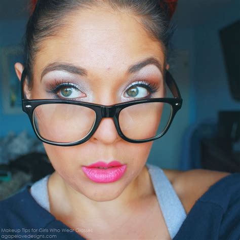 agape love designs makeup look for girls who wear glasses