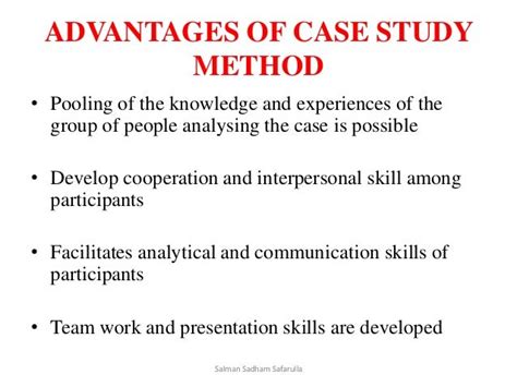advantages   case study
