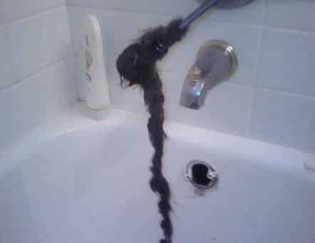 clogged sewers   bathroom    caused  hair clogging