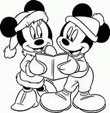 Coloring Christmas Disney Pages Printable Kids Clipart Drawing Library Mouse Mickey Minnie sketch template