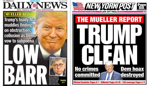 heres  top newspapers covered  mueller report