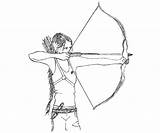 Hunger Bow Arrows sketch template