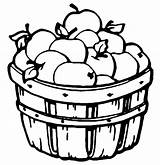 Barrel Coloring Apples Pages Clipart Printable Apple sketch template