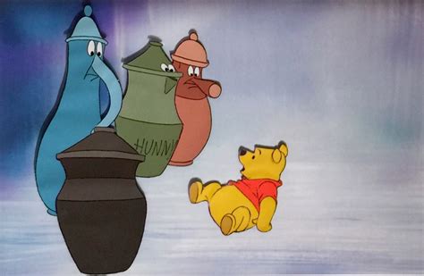 winnie  pooh original production cel animation art disney piglet