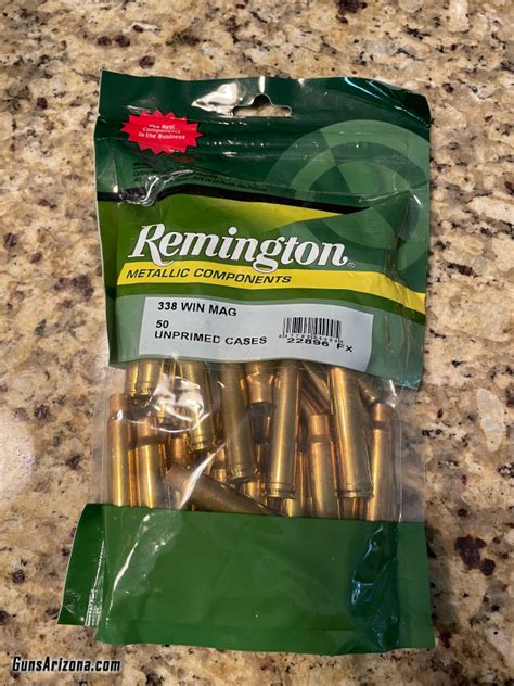 remington 338 win mag brass 50ct reloading peoria guns arizona