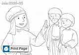 Doubting Disciples He Overjoyed Saw Lord sketch template