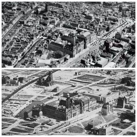 rotterdam voor en na het bombardement rotterdam centrum holland city photo aerial history