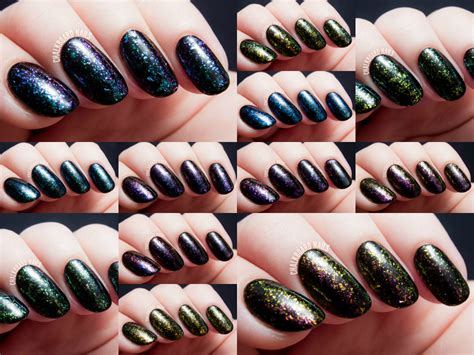 love nail polish ultra chrome flakies complete collection swatch review chalkboard nails