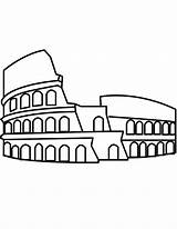 Coliseo Colosseo Colosseum Romano Disegno Colorare Koloseum Kolorowanka Nero Stilizzato Rzym Romana Druku Kolorowanki Dla Imperio Pisa sketch template